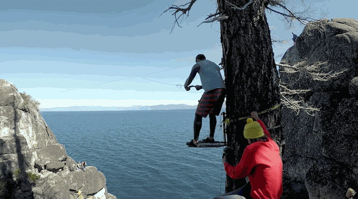 Behind the Stunt: 100-Foot Ropeswing on Lake Tahoe - Active NorCal